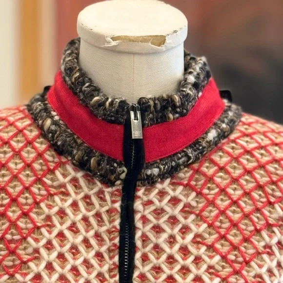 Tricot Chic Zip Up Cardigan